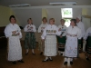 Kadrisångarna var alla klädda i folkdräkt.